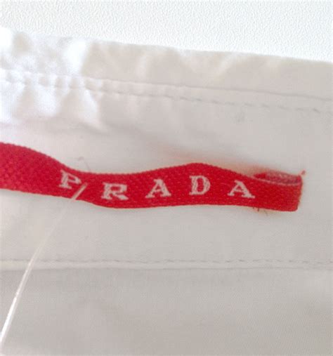 prada red label white long sleeve|prada luxury shirts.